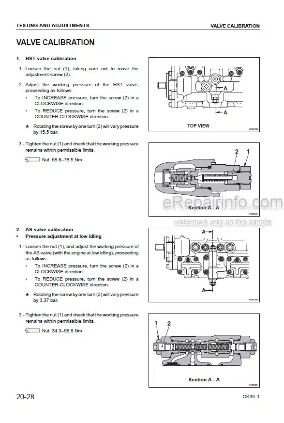 Photo 5 - Komatsu CK35-1 Shop Manual Crawler Skid Steer Loader WEBM007100 SN F00003-