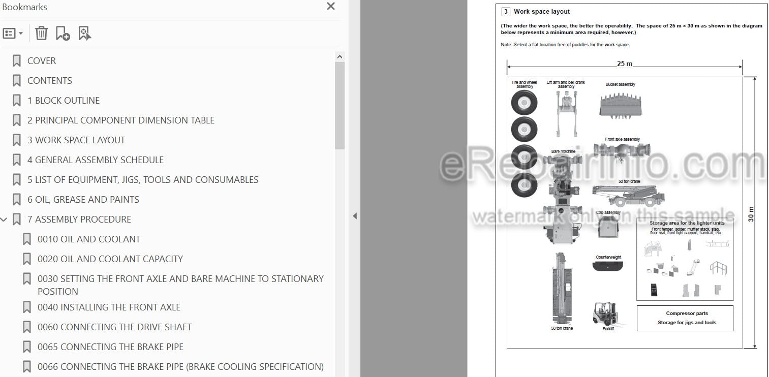 Photo 3 - Komatsu Galeo WA600-6 Field Assembly Instructions Wheel Loader GEN00036-02 SN 60001-