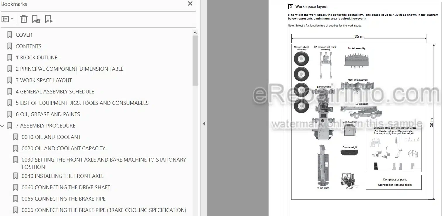 Photo 3 - Komatsu Galeo WA600-6 Field Assembly Instructions Wheel Loader GEN00036-02 SN 60001-