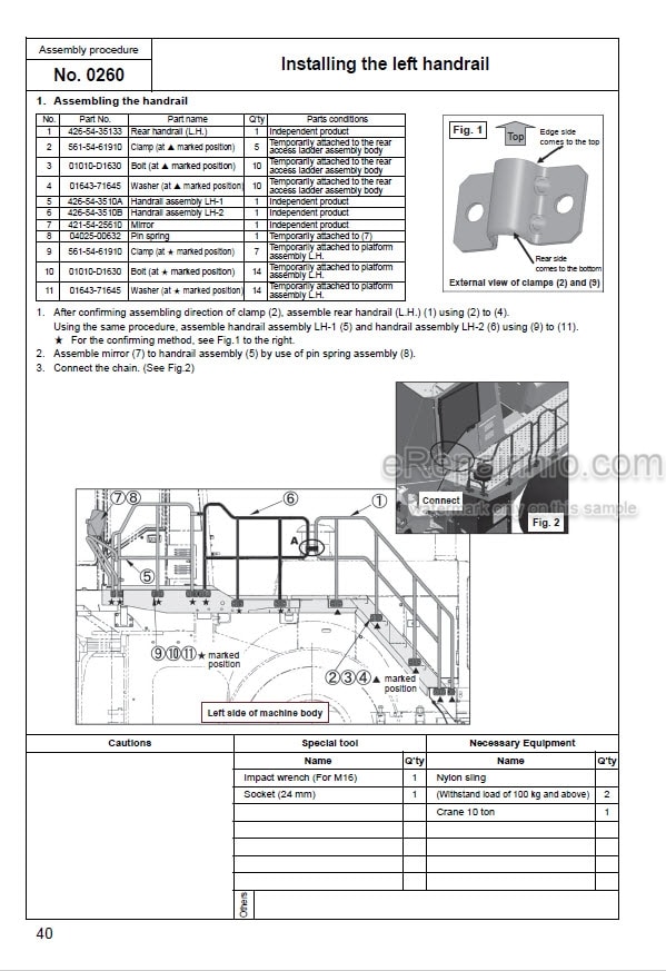 Photo 4 - Komatsu Galeo WA600-6 Field Assembly Instructions Wheel Loader GEN00036-02 SN 60001-