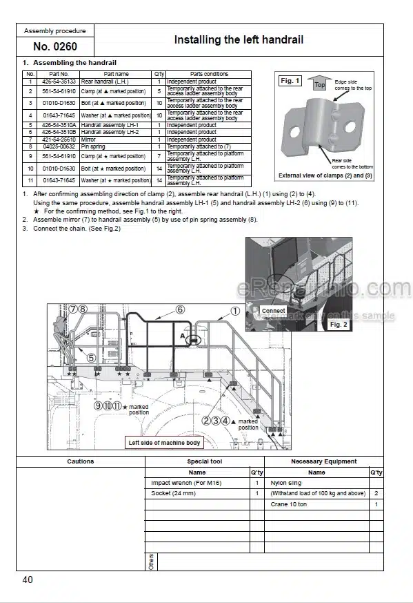 Photo 4 - Komatsu Galeo WA600-6 Field Assembly Instructions Wheel Loader GEN00036-02 SN 60001-