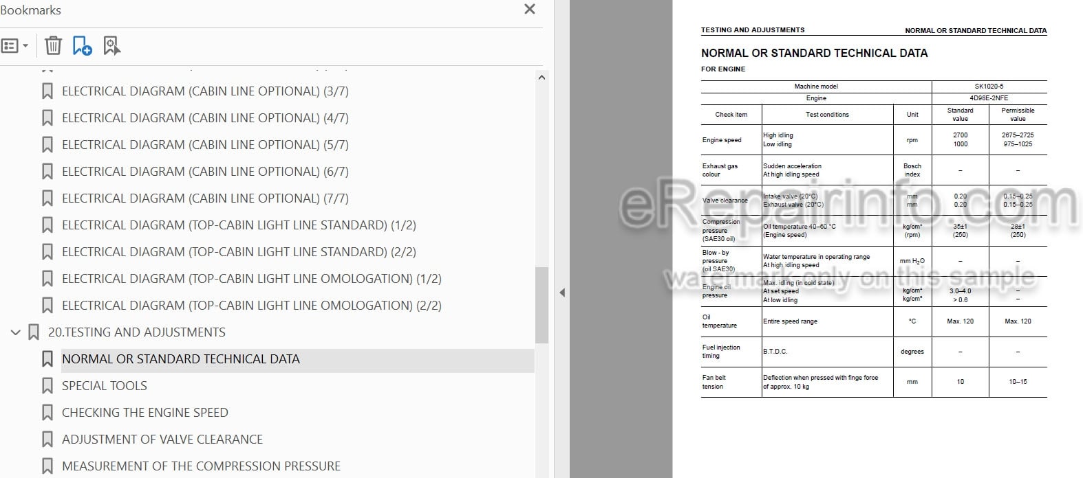 Photo 4 - Komatsu SK1020-5 SK1020-5 Turbo Shop Manual Skid Steer Loader