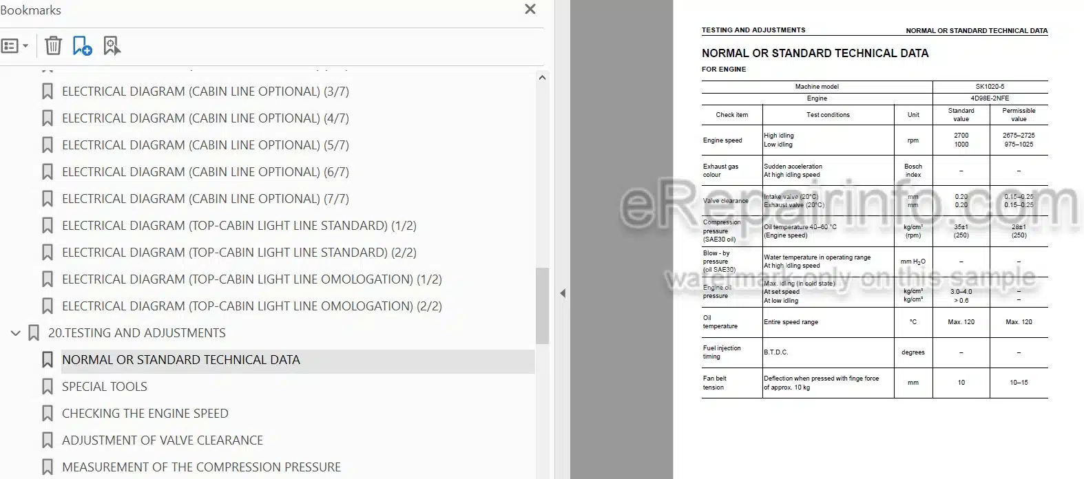 Photo 4 - Komatsu SK1020-5 SK1020-5 Turbo Shop Manual Skid Steer Loader