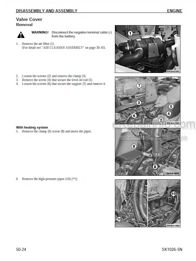 Photo 7 - Komatsu SK1026-5N Shop Manual Skid Steer Loader CEBM014201 SN A80001-