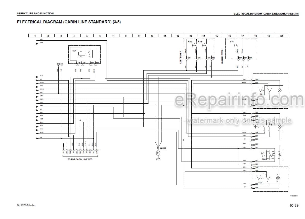 Photo 4 - Komatsu SK1026-5 Turbo Shop Manual Skid Steer Loader WEBM006000 SN 37CTF50001-