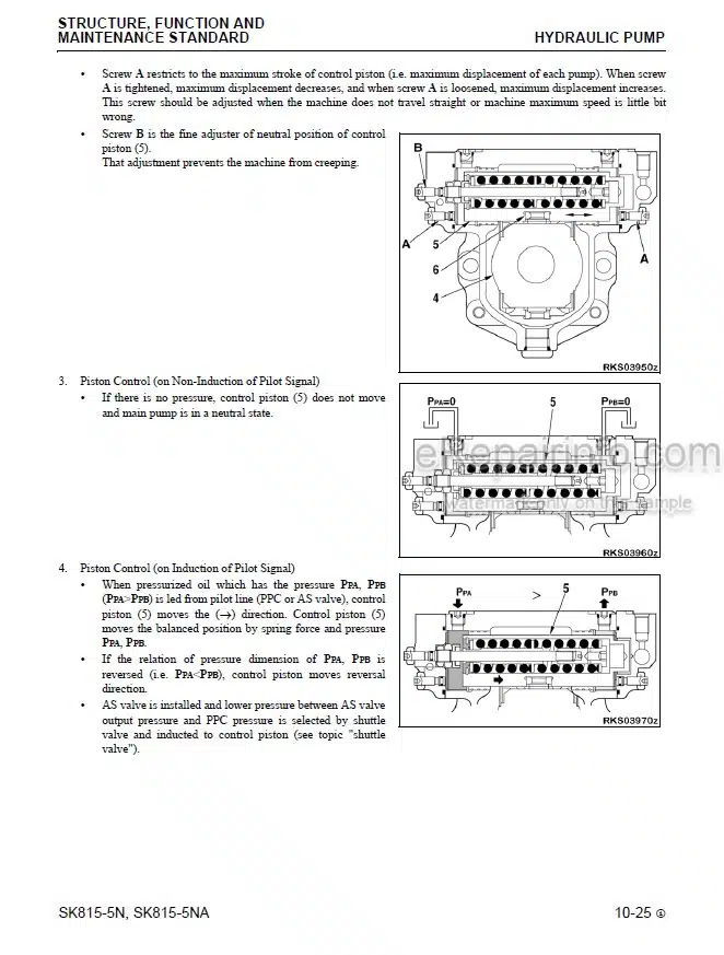 Photo 7 - Komatsu SK714-5 SK815-5 SK815-5 Turbo Shop Manual Skid Steer Loader