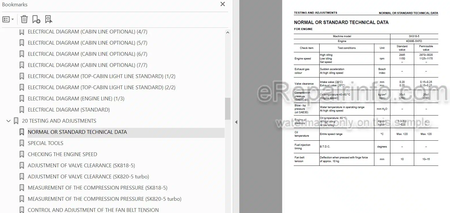 Photo 3 - Komatsu SK818-5 SK820-5 Turbo Shop Manual Skid Steer Loader WEBM00500