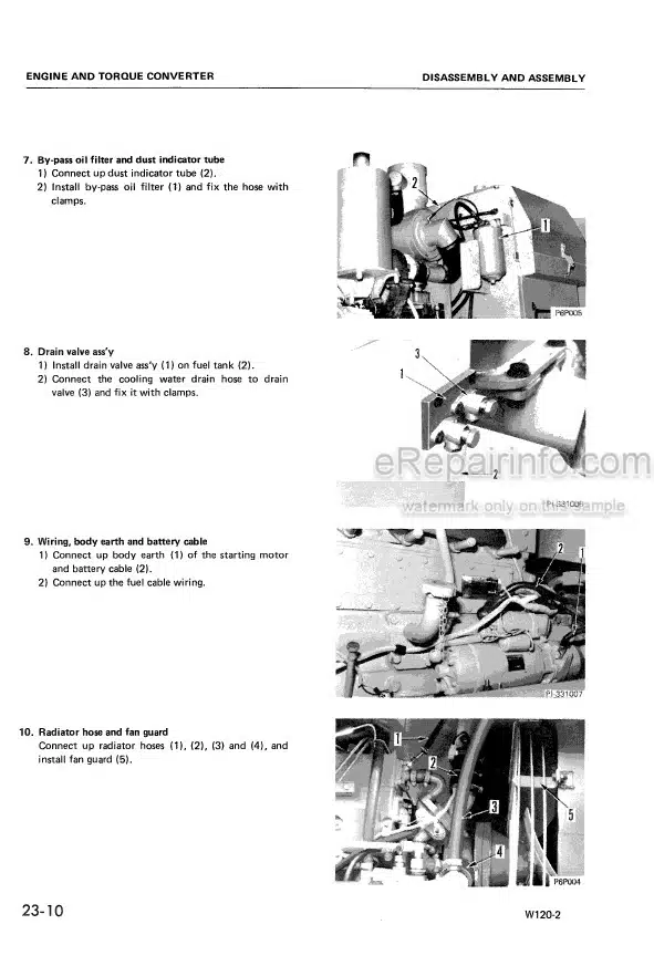 Photo 3 - Komatsu W120-2 Shop Manual Wheel Loader SEBM0383B01 SN 11001-