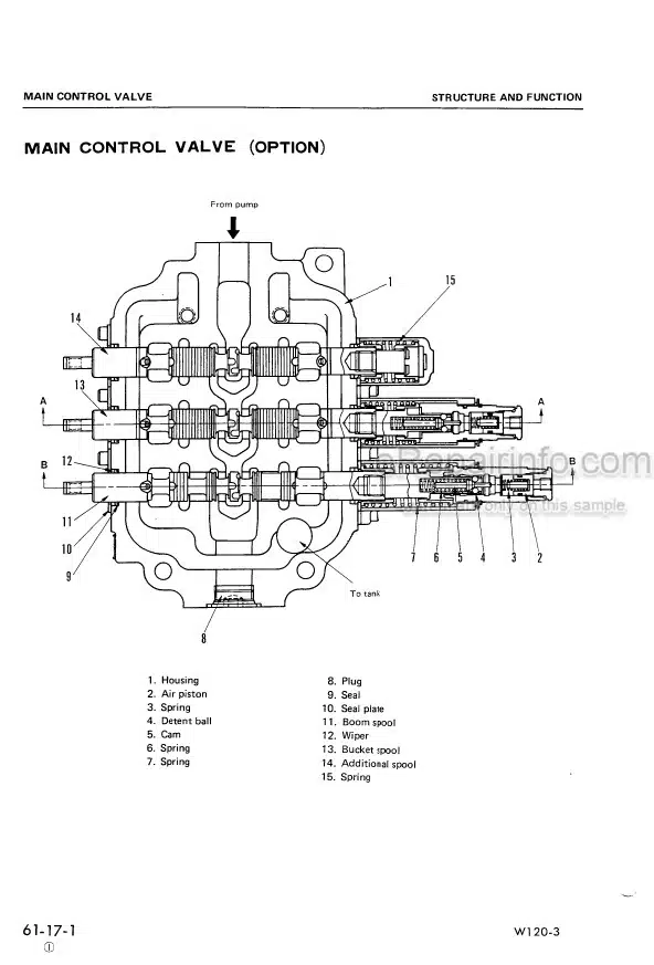 Photo 3 - Komatsu W120-3 Shop Manual Wheel Loader SEBM0383C01 SN 50001-