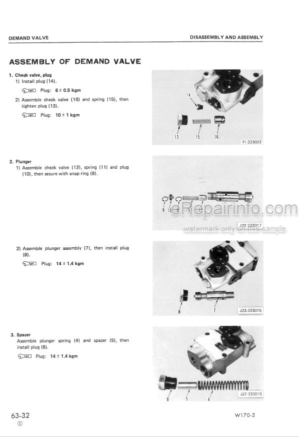 Photo 6 - Komatsu WA30-1 Shop Manual Wheel Loader SEBM0362A01 SN1001-
