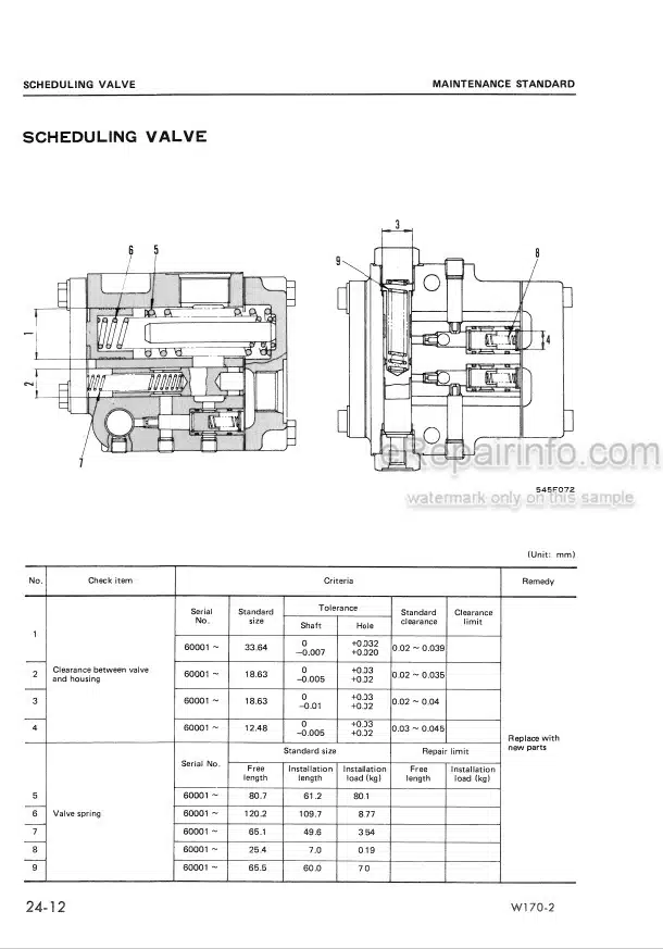 Photo 5 - Komatsu W170-2 Shop Manual Wheel Loader SEBM0384C01 SN 60001-