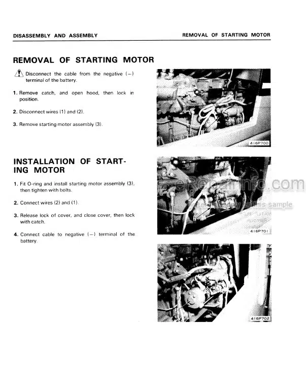 Photo 12 - Komatsu WA100-1 Shop Manual Wheel Loader SEBM04160105 SN 10001-