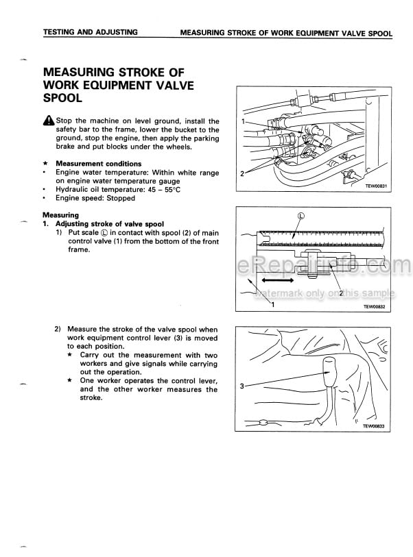Photo 7 - Komatsu WA115-3 Shop Manual Wheel Loader VEBM120100 SN WA115H30051-