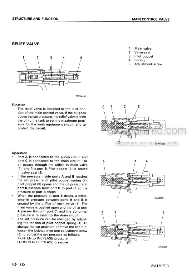 Photo 7 - Komatsu WA150-5H Shop Manual Wheel Loader VEBM934100 SN H50051-