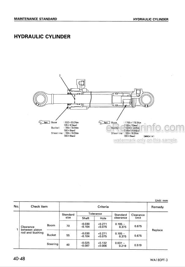 Photo 4 - Komatsu WA180PT-3 Shop Manual Parallel Tool Carrier SEBM016700 SN 50001-
