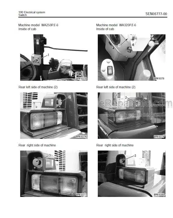 Photo 1 - Komatsu WA200PZ WA250PZ WA320PZ WA380 WA430 WA470 WA480 WA500 Shop Manual Wheel Loader SEN05663-00
