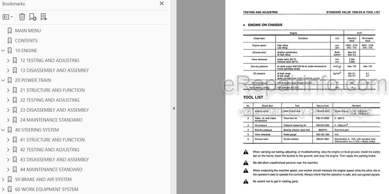 Photo 3 - Komatsu WA250-1LC Shop Manual Wheel Loader CEBDW18020 SN A65001-