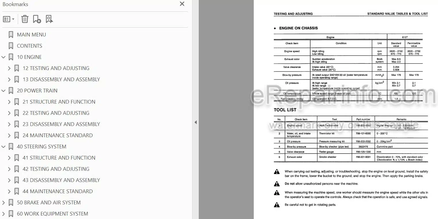 Photo 3 - Komatsu WA250-1LC Shop Manual Wheel Loader CEBDW18020 SN A65001-