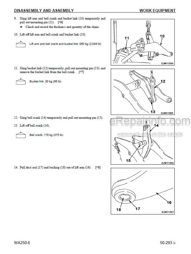 Photo 3 - Komatsu WA250-6 Shop Manual Wheel Loader CEBM000703 SN A76001-