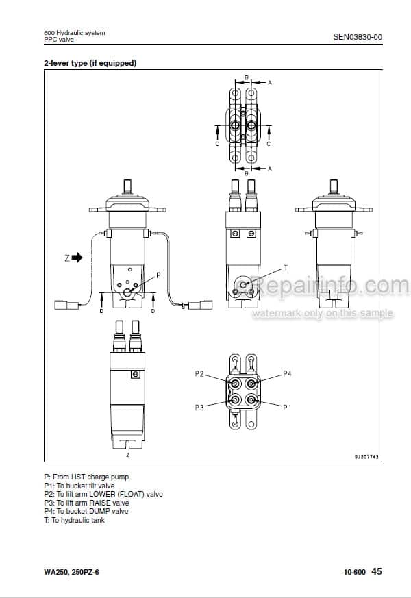 Photo 3 - Komatsu WA250-6 WA250PZ-6 Shop Manual Wheel Loader VEBM610101