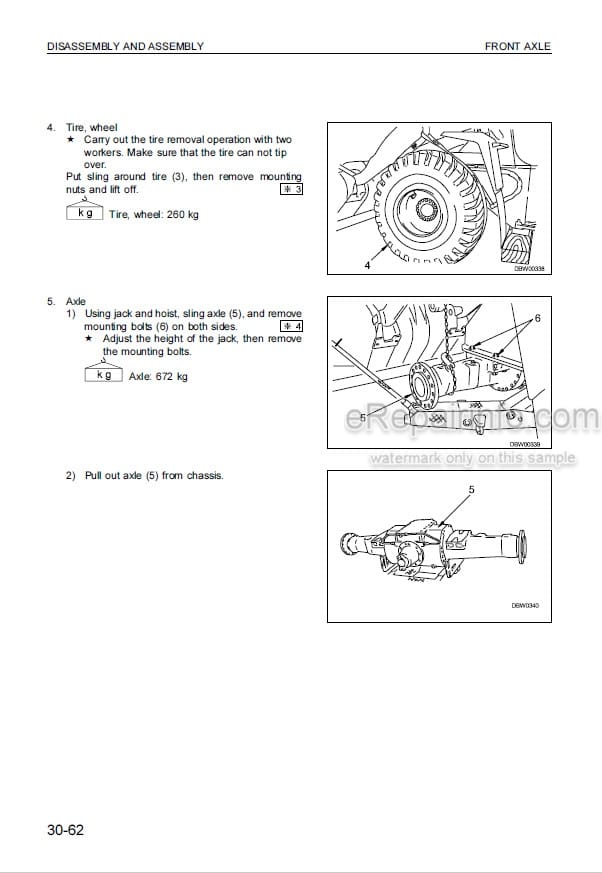 Photo 3 - Komatsu WA270-3 WA270-3PT Shop Manual Wheel Loader VEBM340200