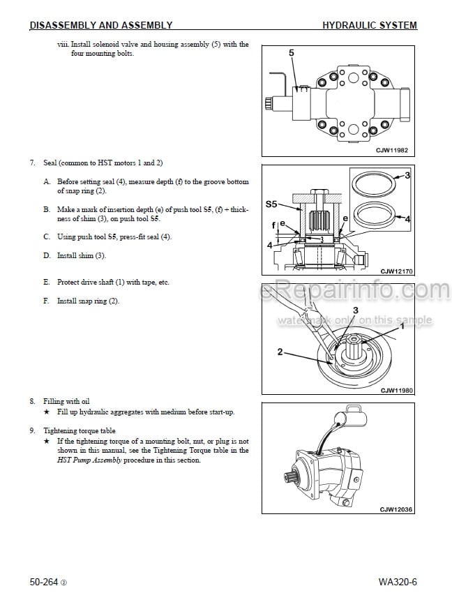 Photo 5 - Komatsu WA320-6 Shop Manual Wheel Loader CEBM019803 SN A34001-A34999