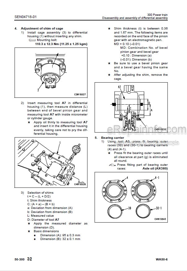 Photo 5 - Komatsu WA50-6 Shop Manual Wheel Loader SEN04670-03 SN 60001-