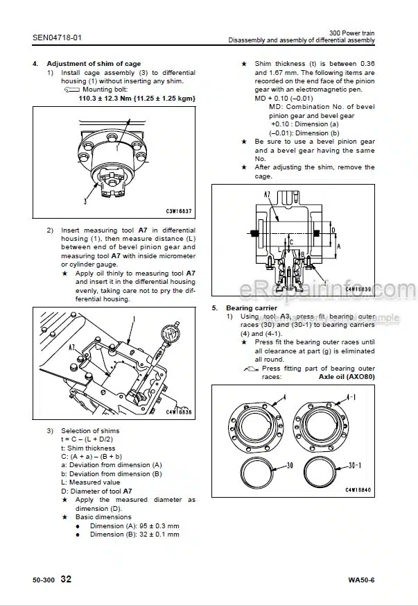 Photo 5 - Komatsu WA50-6 Shop Manual Wheel Loader SEN04670-03 SN 60001-