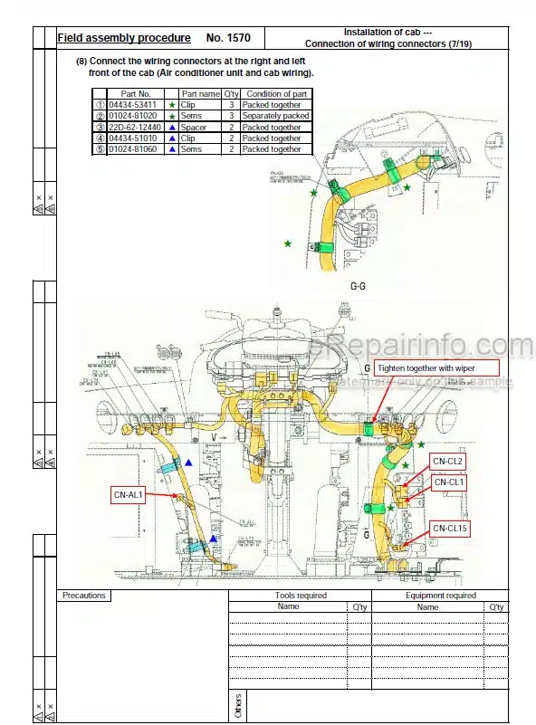 Photo 12 - Komatsu WA500-6 Field Assembly Instructions Wheel Loader GEN00089-00 SN 55001-