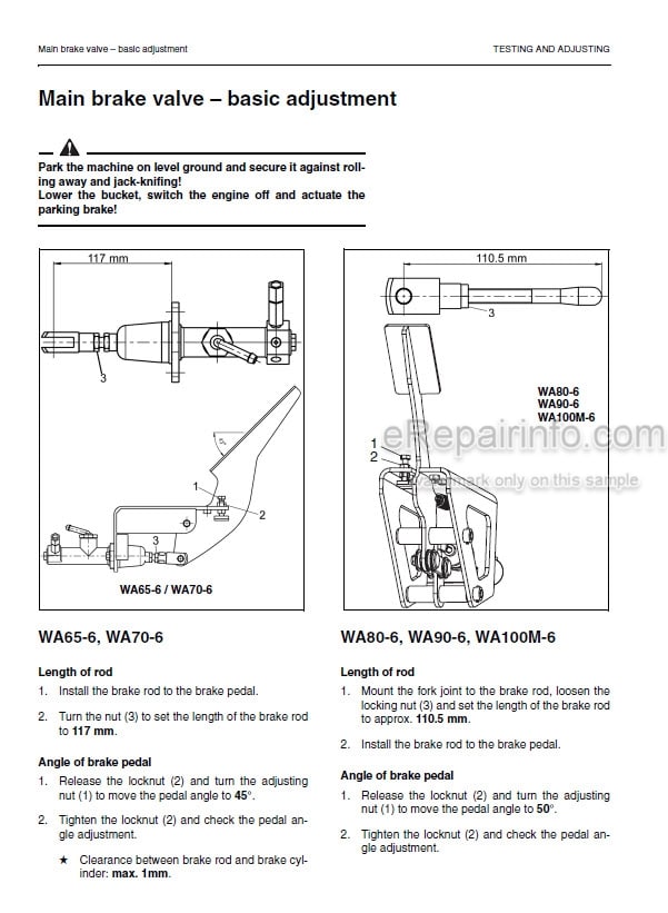 Photo 3 - Komatsu WA65-6 WA70-6 WA80-6 WA90-6 WA100M-6 Shop Manual Wheel Loader VEBM550101