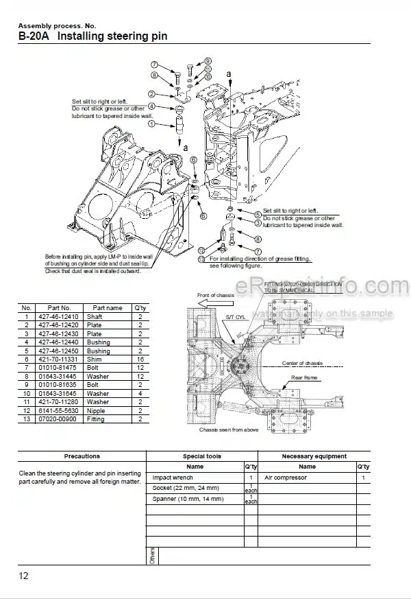 Photo 9 - Komatsu WA800-3 Field Assembly Manual Wheel Loader GEN00018-00 SN 50001-