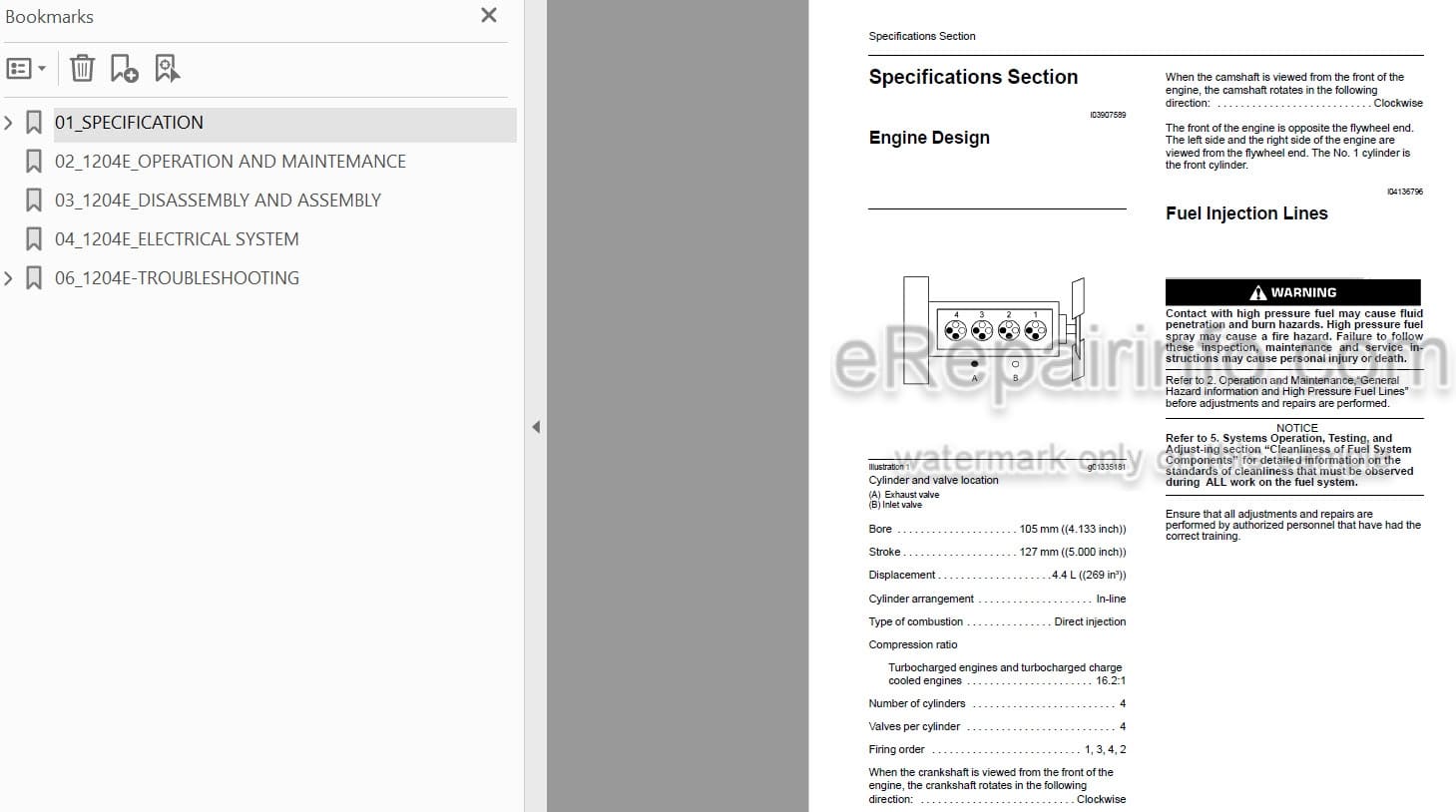 Photo 4 - Mitsubishi 1204E Service Manual Engine For Forklift SMEEA-AF15E-200