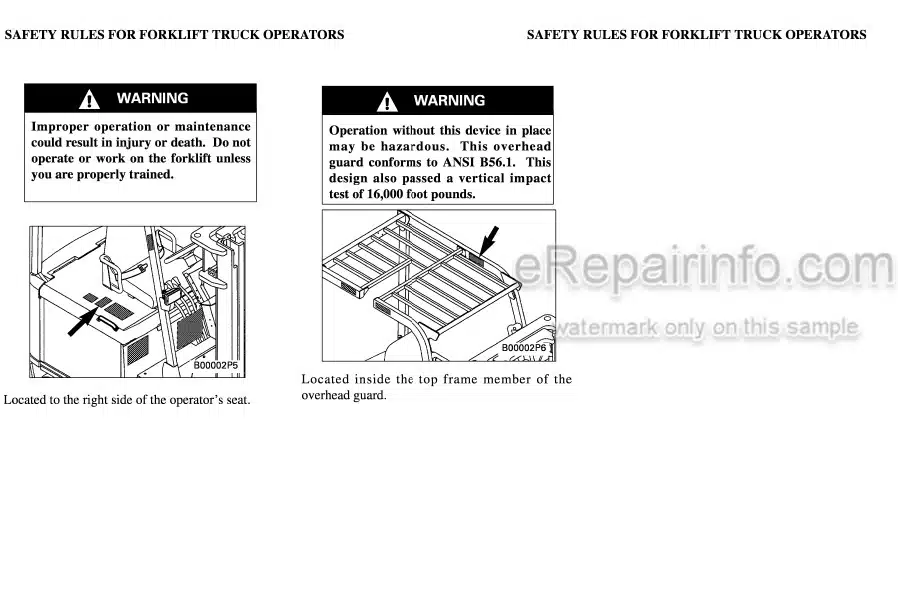 Photo 3 - Mitsubishi 2FBC15 2FBC18 2FBC20 2FBC25 2FBC25E 2FBC30 Operation And Maintenance Manual Forklift Truck 99750-70100