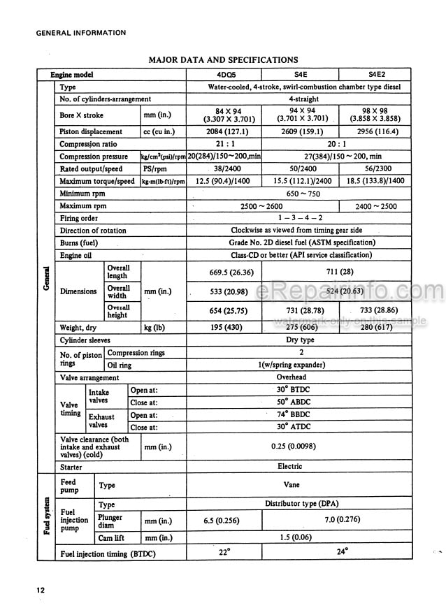 Photo 3 - Mitsubishi 4DQ5 S4E S4E2 Service Manual Engine For Forklift 99719-52130