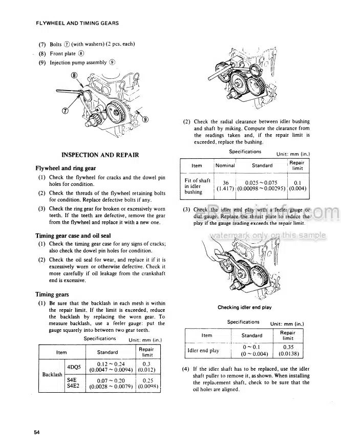 Photo 6 - Mitsubishi 5V15D 5V20D 5V25D 5V30D 5V35D Service Manual Supplement Mast 99739-151S0