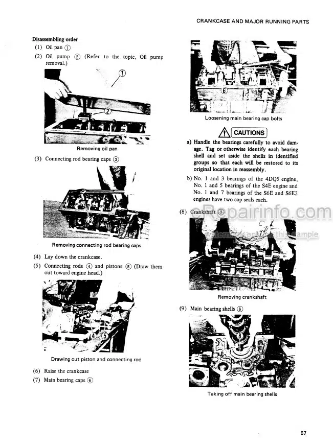 Photo 3 - Mitsubishi 4DQ5 S4E S6E S6E2 Service Manual Engine For Forklift 99719-52120