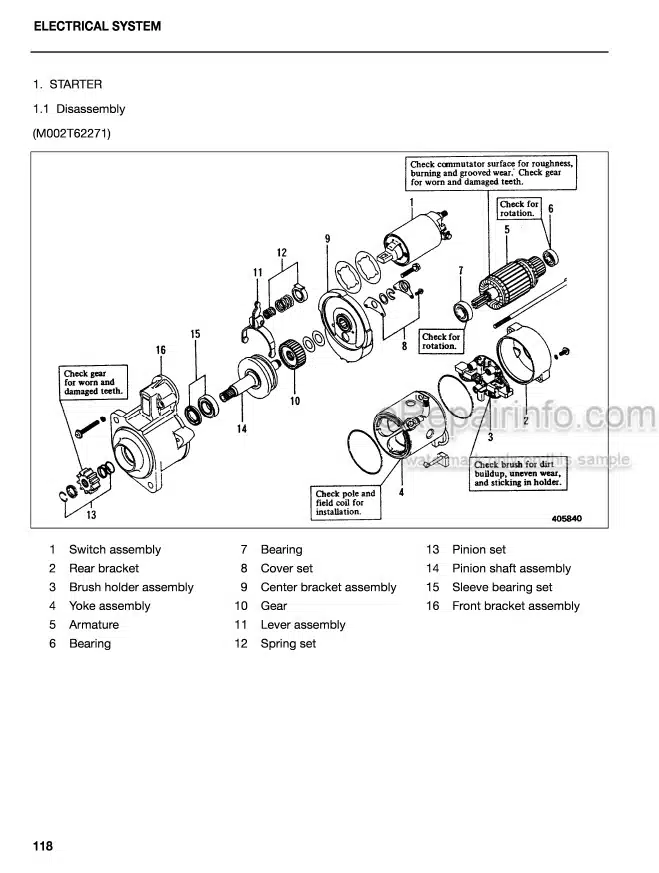 Photo 3 - Mitsubishi 4DQ7 S4S Service Manual Engine For FD10 FD14 FD15 FD18 Forklifts 99719-95100