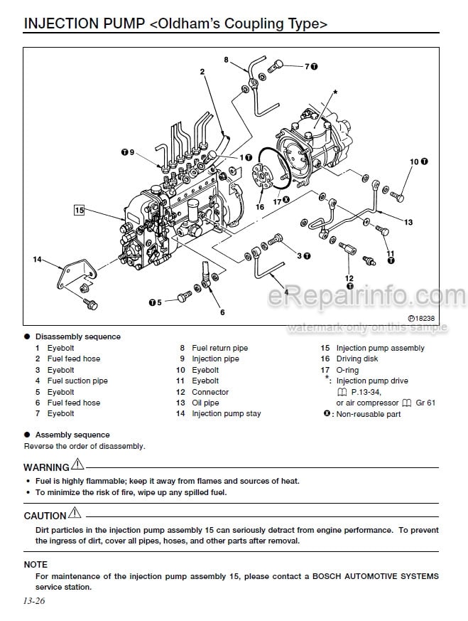 Photo 5 - Mitsubishi 6D16 Service Manual Diesel Engine For Forklift 99709-58130