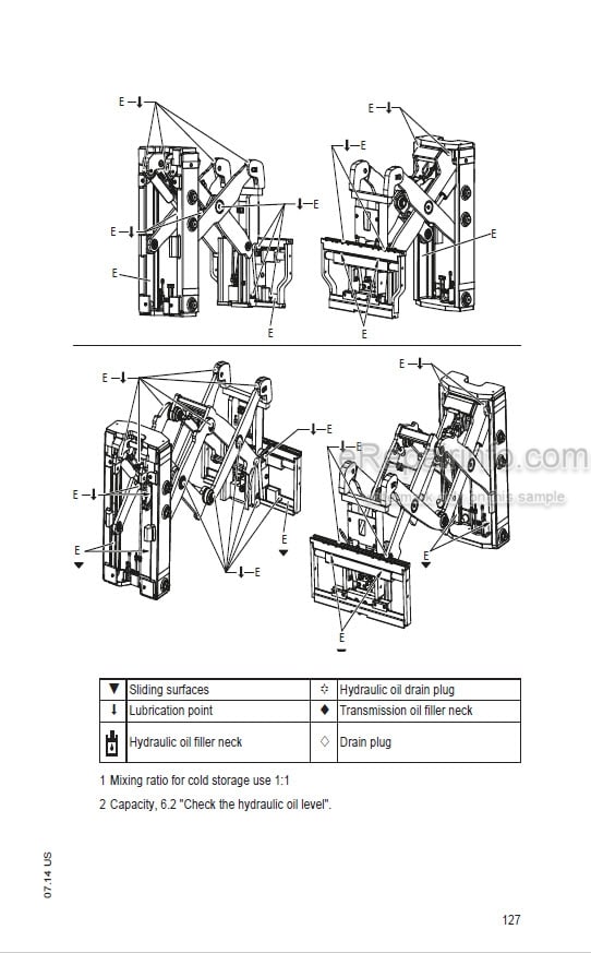 Photo 5 - Mitsubishi EDR18N ESR20N ESR23N Operating And Maintenance Instructions Forklift 51326240