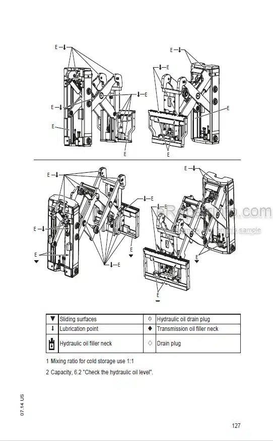 Photo 5 - Mitsubishi EDR18N ESR20N ESR23N Operating And Maintenance Instructions Forklift 51326240
