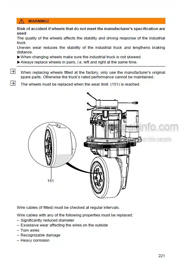 Photo 6 - Mitsubishi ESR15N2 ESR18N2 Operating And Maintenance Instructions Forklift 51423155