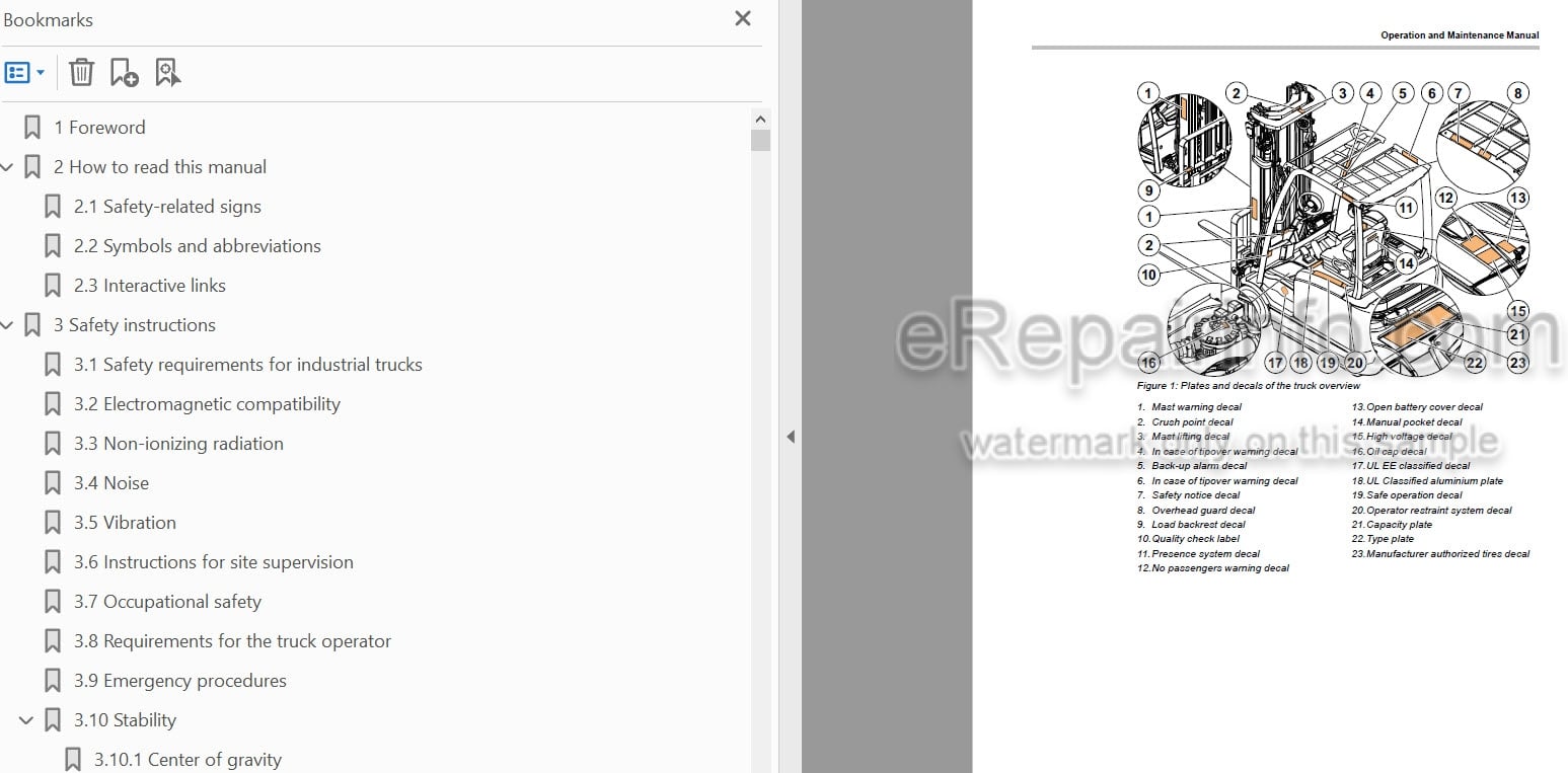 Photo 3 - Mitsubishi FB14-20A FB14-20C FB14-20NT FB16-20A FB16-20C FB16-20N Operation And Maintenance Manual Forklift 654390