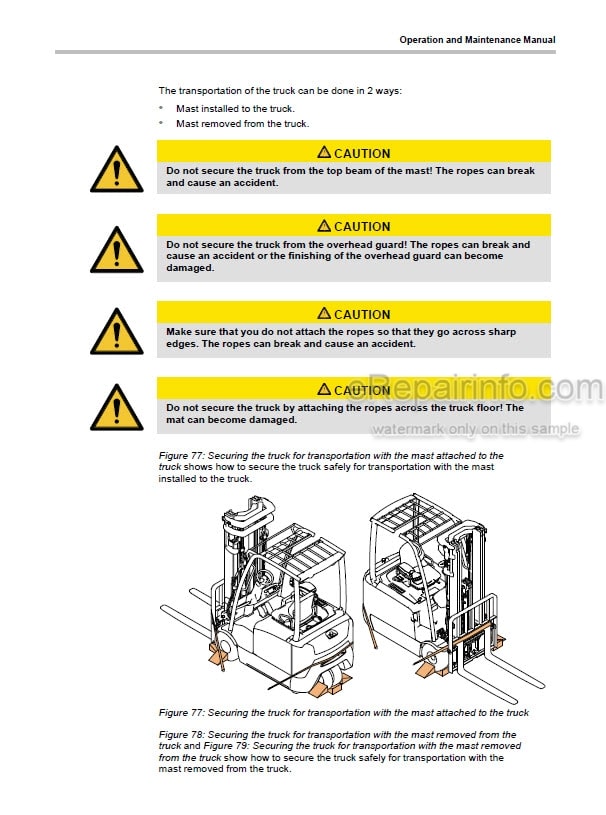 Photo 5 - Mitsubishi FB14-20A FB14-20C FB14-20NT FB16-20A FB16-20C FB16-20N Operation And Maintenance Manual Forklift 654390
