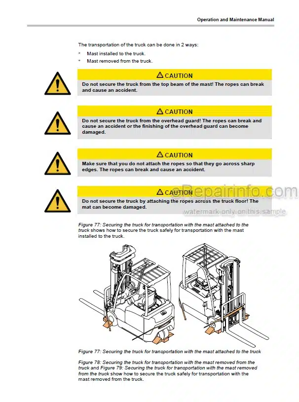 Photo 5 - Mitsubishi FB14-20A FB14-20C FB14-20NT FB16-20A FB16-20C FB16-20N Operation And Maintenance Manual Forklift 654390