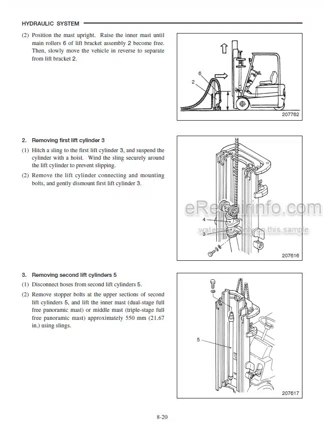 Photo 6 - Mitsubishi FB16KT FB18KT FB20KT Service Manual Forklift Chassis Mast And Options 99719-56100.pdf