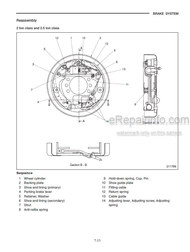 Photo 5 - Mitsubishi FB20K FB25K FB30K FB35K Service Manual Forklift Chassis Mast And Options 99759-5D100