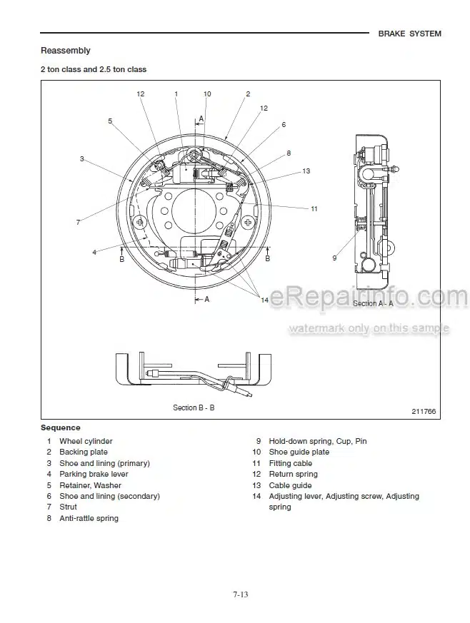 Photo 5 - Mitsubishi FB20K FB25K FB30K FB35K Service Manual Forklift Chassis Mast And Options 99759-5D100