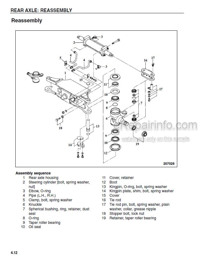 Photo 4 - Mitsubishi FBC15K FBC18K FBC18KL FBC20K FBC25K FBC25KE FBC25KL FBC30K FBC30KL Service Manual Forklift Chassis And Mast 99759-73110