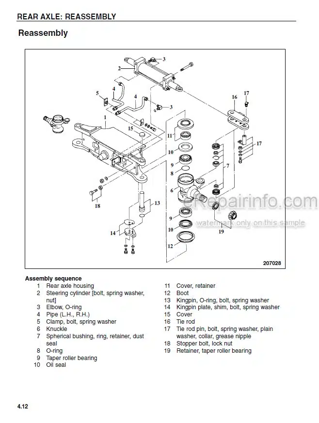 Photo 4 - Mitsubishi FBC15K FBC18K FBC18KL FBC20K FBC25K FBC25KE FBC25KL FBC30K FBC30KL Service Manual Forklift Chassis And Mast 99759-73110
