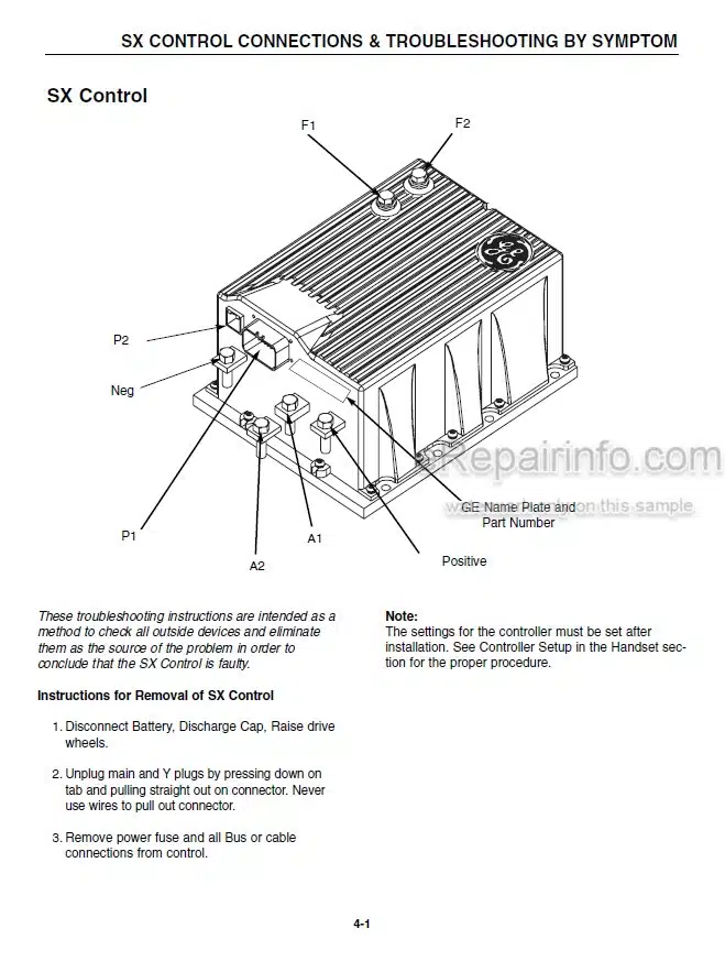 Photo 5 - Mitsubishi FBC15K FBC18K FBC18KL FBC20K FBC25K FBC25KE FBC25KL FBC30K FBC30KL Service Manual Forklift Controls 99759-74120